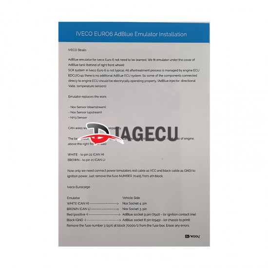 Adblueobd2 Emulator for Iveco Euro6 Truck Emulator (MT) Adblueobd2 Emulator for Iveco Euro6 Truck Emulator (MT)