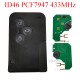 Renault Megane Scenic 3 Button ID46 PCF7947 433MHz Replacement Smart Card with Emergency Insert Blade (without logo) (BH) Renault Megane Scenic 3 Button ID46 PCF7947 433MHz Replacement Smart Card with Emergency Insert Blade (without logo) (BH)