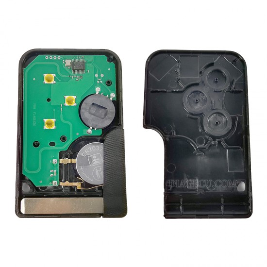 Renault Megane Scenic 3 Button ID46 PCF7947 433MHz Replacement Smart Card with Emergency Insert Blade (without logo) (BH) Renault Megane Scenic 3 Button ID46 PCF7947 433MHz Replacement Smart Card with Emergency Insert Blade (without logo) (BH)