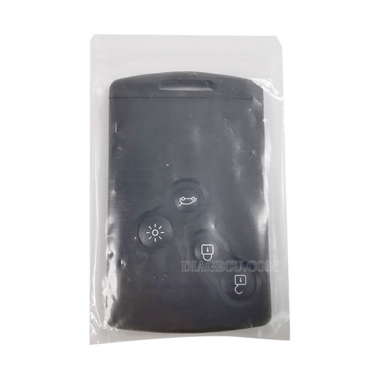 Renault Megane Smart Card 4 buttons ID46 PCF7952 433MHz Smart card with VA2 Emergency Insert Blade (without logo) (BY) Renault Megane Smart Card 4 buttons ID46 PCF7952 433MHz Smart card with VA2 Emergency Insert Blade (without logo) (BY)