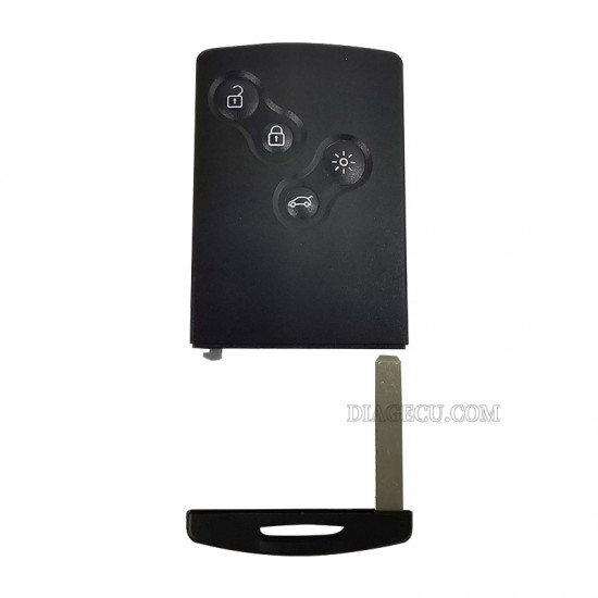 Renault Megane Smart Card 4 buttons ID46 PCF7952 433MHz Smart card with VA2 Emergency Insert Blade (without logo) (BY) Renault Megane Smart Card 4 buttons ID46 PCF7952 433MHz Smart card with VA2 Emergency Insert Blade (without logo) (BY)