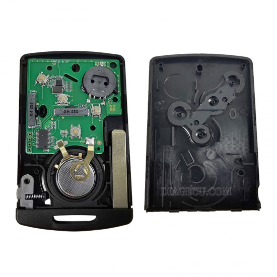 Renault Megane Smart Card 4 buttons ID46 PCF7952 433MHz Smart card with VA2 Emergency Insert Blade (without logo) (BY) Renault Megane Smart Card 4 buttons ID46 PCF7952 433MHz Smart card with VA2 Emergency Insert Blade (without logo) (BY)