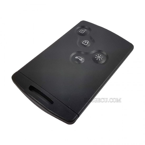 Renault Megane Smart Card 4 buttons ID46 PCF7952 433MHz Smart card with VA2 Emergency Insert Blade (without logo) (BY) Renault Megane Smart Card 4 buttons ID46 PCF7952 433MHz Smart card with VA2 Emergency Insert Blade (without logo) (BY)