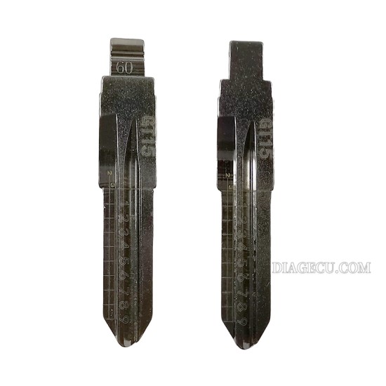 Fiat Remote Key Blank Uncut Flip Blade #60 GT15 for Fiat 500 Punto Ducato Stilo Panda Idea Alfa