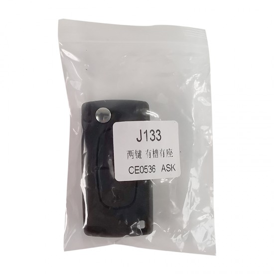 Peugeot 2 button flip remote key 433MHZ PCF7961 chip with HU83 blade ASK CE0536 Peugeot 2 button flip remote key 433MHZ PCF7961 chip with HU83 blade ASK CE0536