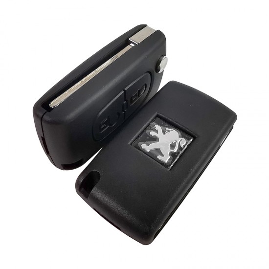 Peugeot 2 button flip remote key 433MHZ PCF7961 chip with HU83 blade ASK CE0536 Peugeot 2 button flip remote key 433MHZ PCF7961 chip with HU83 blade ASK CE0536
