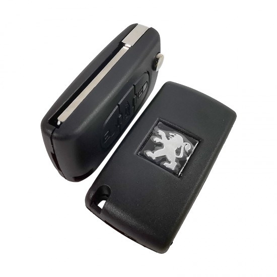 Peugeot 3 button flip remote key ID46 PCF7941 chip 433MHZ with VA2 blade ASK CE0523 Peugeot 3 button flip remote key ID46 PCF7941 chip 433MHZ with VA2 blade ASK CE0523