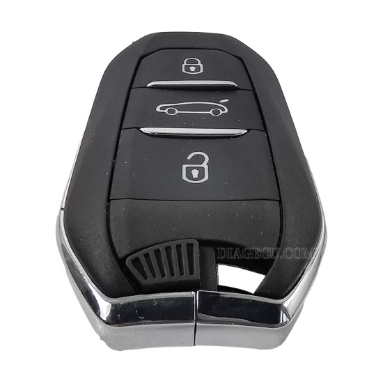 Peugeot Smart Keyless Go Remote Key 3 buttons 433MHz 4A chip hitag-AES with Emergency key blade HU83 with groove for Peugeot 308 408 508 5008 Peugeot Smart Keyless Go Remote Key 3 buttons 433MHz 4A chip hitag-AES with Emergency key blade HU83 with groove for Peugeot 308 408 508 5008