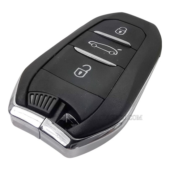 Peugeot Smart Keyless Go Remote Key 3 buttons 433MHz 4A chip hitag-AES with Emergency key blade HU83 with groove for Peugeot 308 408 508 5008 Peugeot Smart Keyless Go Remote Key 3 buttons 433MHz 4A chip hitag-AES with Emergency key blade HU83 with groove for Peugeot 308 408 508 5008
