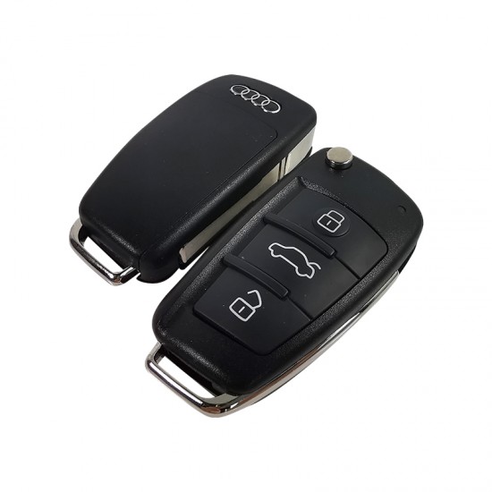 Audi 3 buttons flip remote key 868mhz 4F0837220R 8E electronic chip Audi 3 buttons flip remote key 868mhz 4F0837220R 8E electronic chip