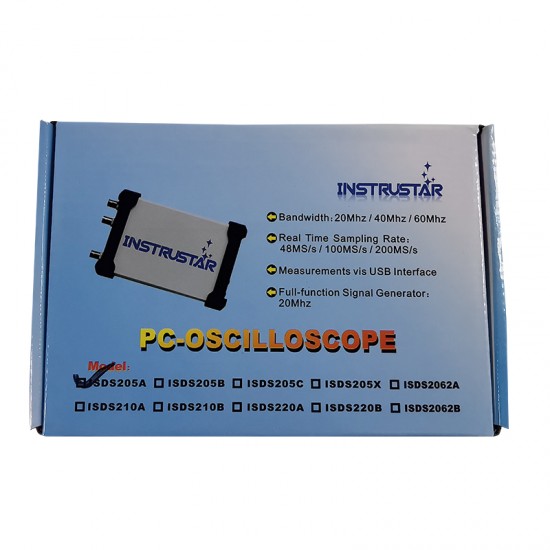 ISDS205A 3 IN 1 Multifunctional 20M PC USB Virtual Digital Oscilloscop+Spectrum Analyzer+Data Recorder ISDS205A 3 IN 1 Multifunctional 20M PC USB Virtual Digital Oscilloscop+Spectrum Analyzer+Data Recorder