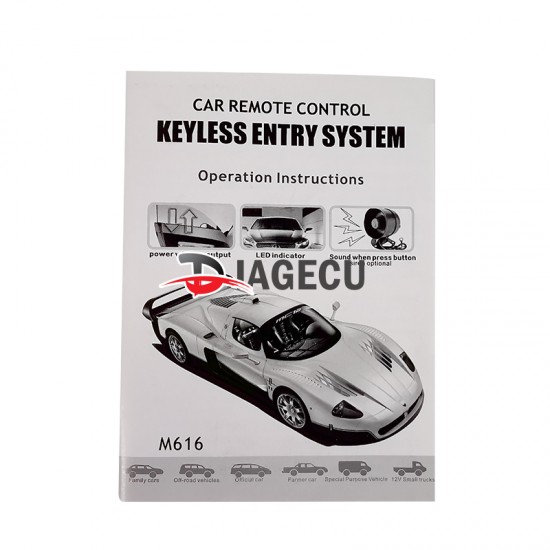 Universal Car Remote Central Kit Door Lock Locking Vehicle Keyless Entry System With Remote Controllers Auto alarm System M616-8113 Universal Car Remote Central Kit Door Lock Locking Vehicle Keyless Entry System With Remote Controllers Auto alarm System M616-8113