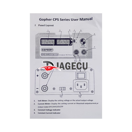 GOPHERT CPS-1610II Precision Digital Switch Adjustable DC Power Supply GOPHERT CPS-1610II Precision Digital Switch Adjustable DC Power Supply