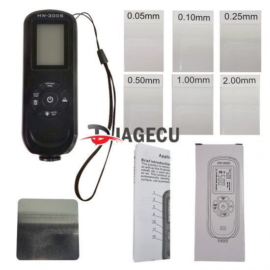 HW-300S digital Backlight LCD Film Thickness Meter Car Paint Thickness Tester Coating Thickness Gauge HW-300S Measuring Tool HW-300S digital Backlight LCD Film Thickness Meter Car Paint Thickness Tester Coating Thickness Gauge HW-300S Measuring Tool