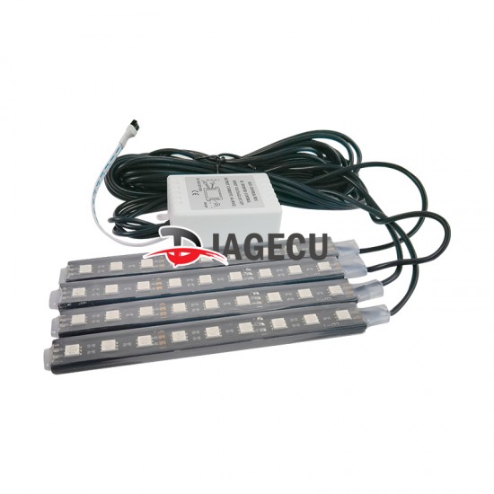 Car RGB LED Strip Light 4*9 Car Interior Light Decoration RGB LED Strip Lights with Remote USB Atmosphere Decorative Lamp 12V 6A Car RGB LED Strip Light 4*9 Car Interior Light Decoration RGB LED Strip Lights with Remote USB Atmosphere Decorative Lamp 12V 6A