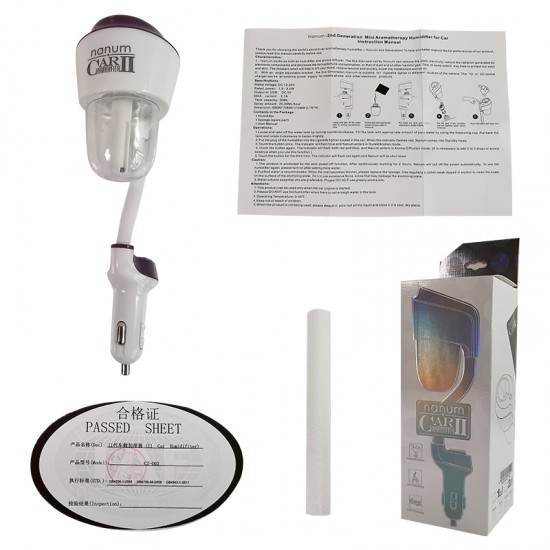 Nanum car II Car Steam Humidifier Charger USB,Air Purifier Aroma Oil Diffuser Aromatherapy Mist Maker Fogge Nanum car II Car Steam Humidifier Charger USB,Air Purifier Aroma Oil Diffuser Aromatherapy Mist Maker Fogge