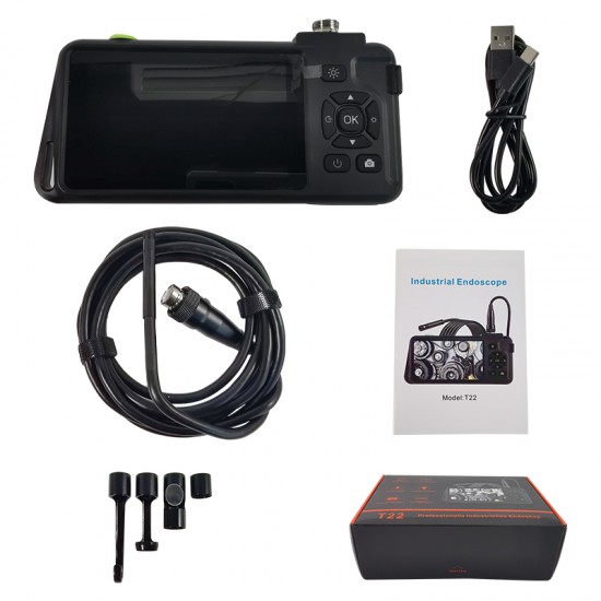 T22 4.5inch 5.5mm 2m IPS Color Screen Endoscope Single Camera Waterproof Inspection Borescope Rigid Cable for Check Car T22 4.5inch 5.5mm 2m IPS Color Screen Endoscope Single Camera Waterproof Inspection Borescope Rigid Cable for Check Car