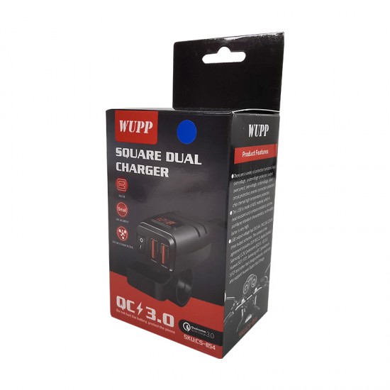 Motorcycle dual USB Charger QC3.0 Handlebar Fast Charging Waterproof 12V Socket Adapter With Voltmeter Motorcycle dual USB Charger QC3.0 Handlebar Fast Charging Waterproof 12V Socket Adapter With Voltmeter