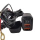 Motorcycle dual USB Charger QC3.0 Handlebar Fast Charging Waterproof 12V Socket Adapter With Voltmeter Motorcycle dual USB Charger QC3.0 Handlebar Fast Charging Waterproof 12V Socket Adapter With Voltmeter