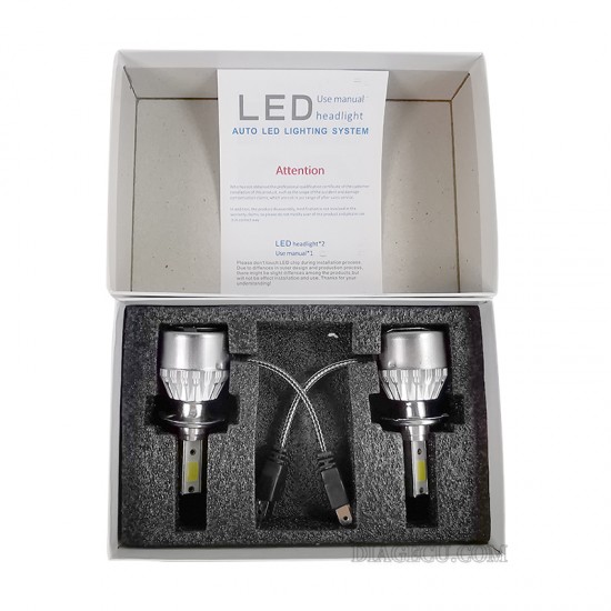 C6 Led Headlight Bulbs H7 LED Car Lights 2pcs/set 6500K 18W 12-24V 1800LM Auto Headlamps C6 Led Headlight Bulbs H7 LED Car Lights 2pcs/set 6500K 18W 12-24V 1800LM Auto Headlamps