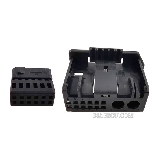 MOST Fiber Optic 2+12 Multimedia Connector 1-1355795-1 MOST Fiber Optic 2+12 Multimedia Connector 1-1355795-1