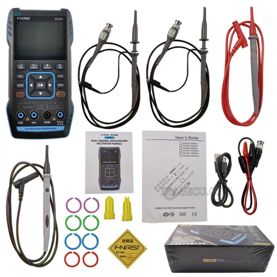Fnirsi 2C23T 50MHz Handheld Digital Oscilloscope Multimeter 3 in 1 Dual Channel Function Signal Generator 10MHZ*2 50MS/s AC DC 1000V 10A T-RMS Automotive Tool Fnirsi 2C23T 50MHz Handheld Digital Oscilloscope Multimeter 3 in 1 Dual Channel Function Signal Generator 10MHZ*2 50MS/s AC DC 1000V 10A T-RMS Automotive Tool