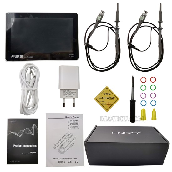 Fnirsi 1013D 7 Inch Digital Storage Oscilloscope 2 Channels 100MHz Bandwidth 1GSa/s Sampling Rate Touch Screen Digital Tablet+EU adapter Fnirsi 1013D 7 Inch Digital Storage Oscilloscope 2 Channels 100MHz Bandwidth 1GSa/s Sampling Rate Touch Screen Digital Tablet+EU adapter