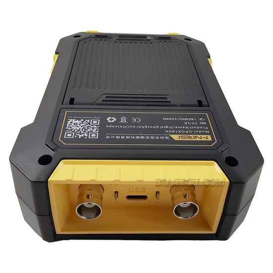 Fnirsi DPOX180H Handheld Dual Channel Digital Oscilloscope 180MHz-3DB 2 In 1 Function Signal Generator Fluorescence Display ZOOM+EU adapter (Yellow) Fnirsi DPOX180H Handheld Dual Channel Digital Oscilloscope 180MHz-3DB 2 In 1 Function Signal Generator Fluorescence Display ZOOM+EU adapter (Yellow)