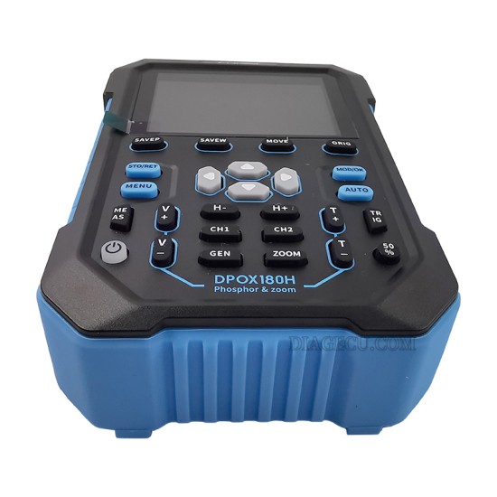 Fnirsi DPOX180H Handheld Dual Channel Digital Oscilloscope 180MHz-3DB 2 In 1 Function Signal Generator Fluorescence Display ZOOM+EU adapter (Blue) Fnirsi DPOX180H Handheld Dual Channel Digital Oscilloscope 180MHz-3DB 2 In 1 Function Signal Generator Fluorescence Display ZOOM+EU adapter (Blue)
