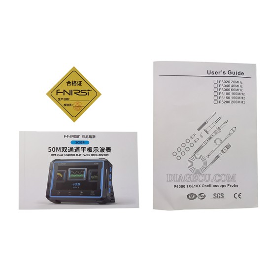 Fnirsi 2C53P Digital Handled Oscilloscope Multimeter Signal Generator 3 in 1 Touch Screen Portable 2 Channel 50MHz 250 MSa/s Fnirsi 2C53P Digital Handled Oscilloscope Multimeter Signal Generator 3 in 1 Touch Screen Portable 2 Channel 50MHz 250 MSa/s