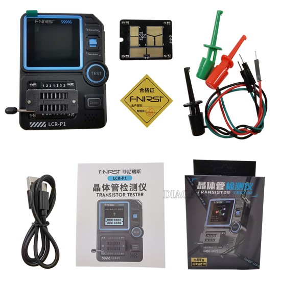 Fnirsi LCR-P1 Transistor Tester Multimeter Diode Triode Capacitance Resistance Meter LCR ESR Meter NPN PNP MOSFET IR Multifunction Tester Fnirsi LCR-P1 Transistor Tester Multimeter Diode Triode Capacitance Resistance Meter LCR ESR Meter NPN PNP MOSFET IR Multifunction Tester