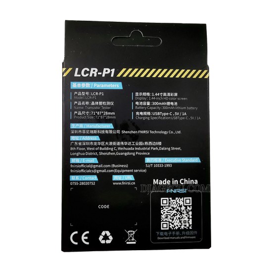 Fnirsi LCR-P1 Transistor Tester Multimeter Diode Triode Capacitance Resistance Meter LCR ESR Meter NPN PNP MOSFET IR Multifunction Tester Fnirsi LCR-P1 Transistor Tester Multimeter Diode Triode Capacitance Resistance Meter LCR ESR Meter NPN PNP MOSFET IR Multifunction Tester