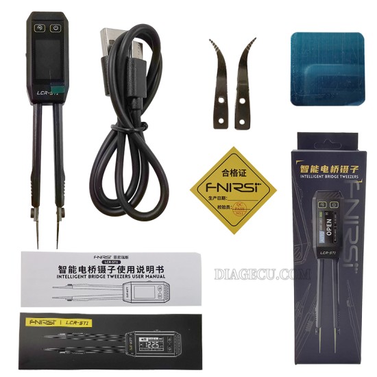 Fnirsi LCR-ST1 Smart Bridge Tweezer LCR SMD ESR Mini Tester Resistance Capacitance Inductance Continuity Diode Test Measurement Tool Fnirsi LCR-ST1 Smart Bridge Tweezer LCR SMD ESR Mini Tester Resistance Capacitance Inductance Continuity Diode Test Measurement Tool