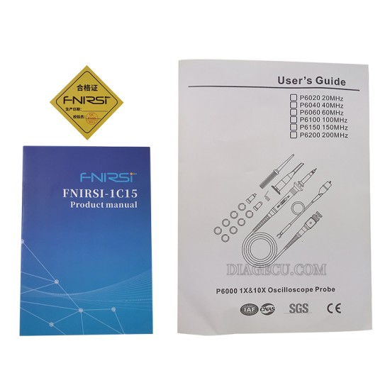 Fnirsi 1C15 Digital Oscilloscope 110MHz Analog Bandwidth 500MS/s Sampling Rate Supports 1Khz Square Wave 400V FNIRSI-1C15+EU adapter Fnirsi 1C15 Digital Oscilloscope 110MHz Analog Bandwidth 500MS/s Sampling Rate Supports 1Khz Square Wave 400V FNIRSI-1C15+EU adapter
